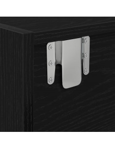 Mobile Porta TV Rovere Nero 80x31x25,5 cm in Legno Multistrato