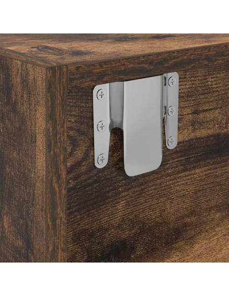 Mobile TV Rovere Fumo 100x31x25,5 cm in Legno Multistrato