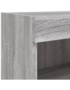 Mobili Porta TV con Luci LED 2 pz Grigio Sonoma 80x30x30 cm