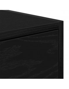 Mobili TV 2 pz Rovere Nero 60x31x25,5 cm in Legno Multistrato