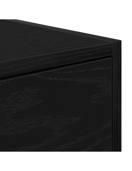 Mobili TV 2 pz Rovere Nero 80x31x25,5 cm in Legno Multistrato