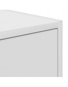 Mobili TV a Parete 2pz Bianchi 60x31x25,5 cm Legno Multistrato