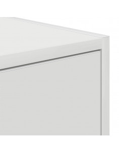 Mobili TV a Parete 2pz Bianchi 80x31x25,5 cm Legno Multistrato