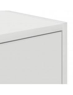 Mobili TV a Parete 2pz Bianchi 80x31x25,5 cm Legno Multistrato