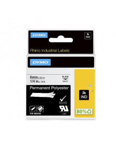 NASTRO 6MMX5.5M POLIESTERE NE/BI