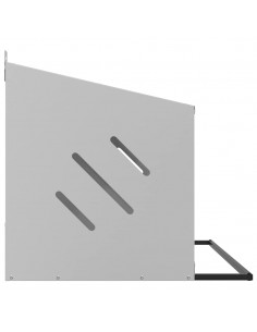 Nido per Polli con 2 Scomparti in Metallo Galvanizzato Argento