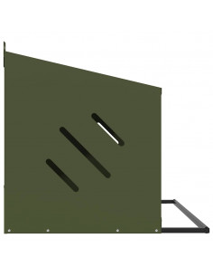 Nido per Polli con 2 Scomparti in Metallo Verde Oliva