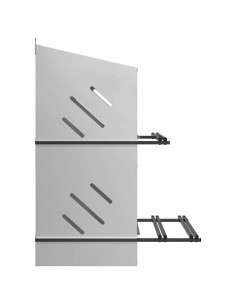 Nido per Polli con 4 Scomparti in Metallo Galvanizzato Argento