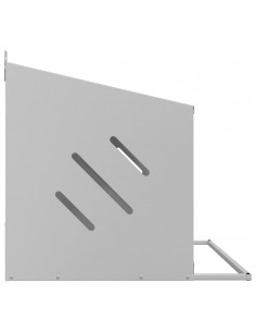 Nido per Polli con 4 Scomparti in Metallo Galvanizzato Argento