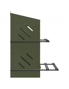 Nido per Polli con 4 Scomparti in Metallo Verde Oliva