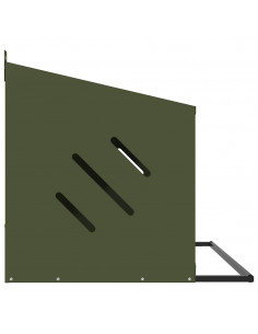 Nido per Polli con 4 Scomparti in Metallo Verde Oliva