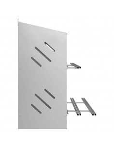 Nido per Polli con 6 Scomparti in Metallo Galvanizzato Argento