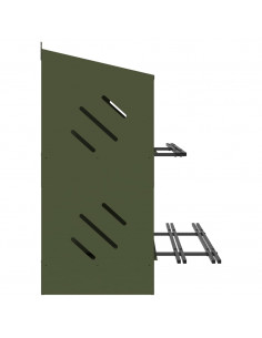 Nido per Polli con 8 Scomparti in Metallo Verde Oliva