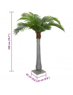 Palma Artificiale 15 Foglie 200 cm Verde