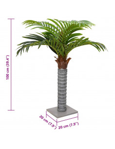Palma Artificiale 6 Foglie 100 cm Verde