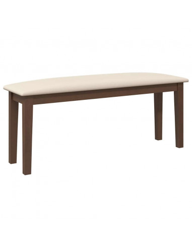 Panca 110 cm Marrone in Legno Massello di Hevea