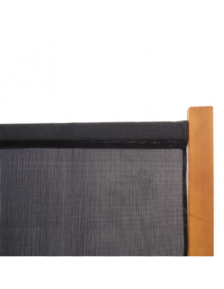 Paravento a 3 Pannelli Nero 210x180 cm