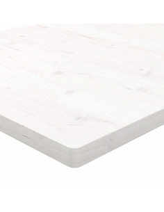 Piano Tavolo Bianco 50x50x2,5cm Legno Massello di Pino Quadrato