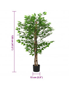 Pianta di Ficus Artificiale 788 Foglie 120 cm Verde
