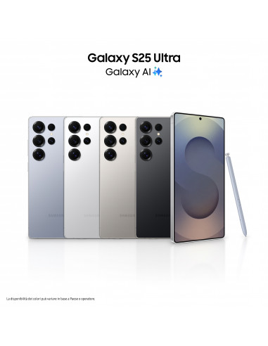 Samsung Galaxy S25 Ultra Smartphone AI, Display 6.9'' QHD+ Dynamic AMOLED 2X, Fotocamera 200MP, RAM 12GB, 1TB, 5.000 mAh, Titani