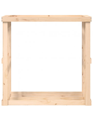 Portaceppi da Esterno 108x52x106 cm Legno Massello Pino