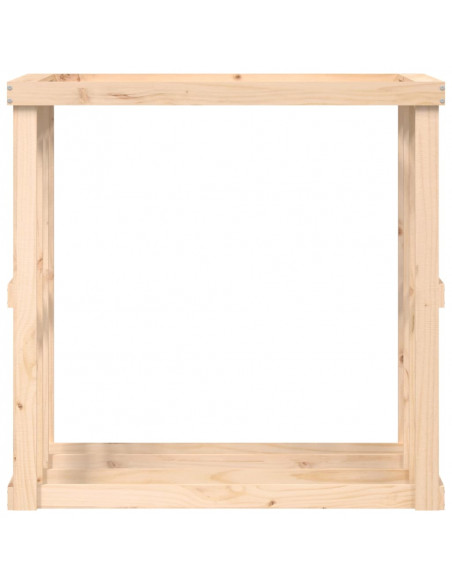 Portaceppi da Esterno 108x52x106 cm Legno Massello Pino