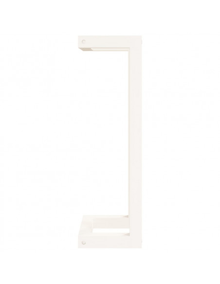 Portasciugamani Bianco 23x18x60 cm in Legno Massello di Pino