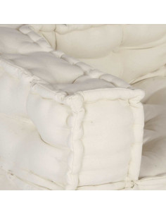 Divano Modulare a 2 Posti Crema 140x70x36 in Tessuto