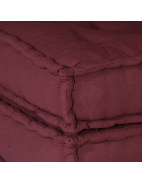 Pouf Modulare Marrone Rossiccio 70x70x54 in Tessuto