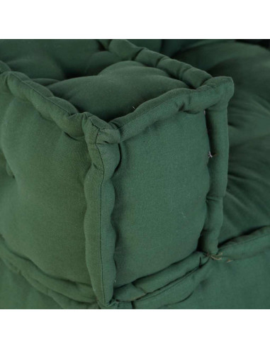 Divano Modulare a 2 Posti Verde 140x70x36 in Tessuto