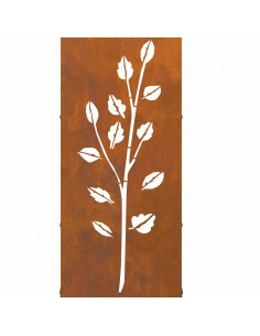 Rastrelliera per Legna da Ardere 40x30x80 cm in Acciaio Corten