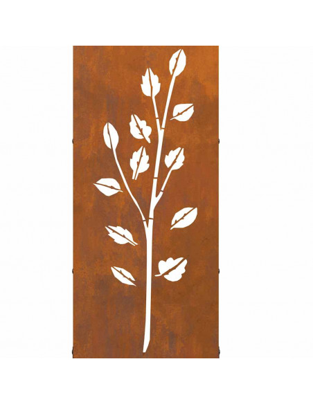 Rastrelliera per Legna da Ardere 40x30x80 cm in Acciaio Corten