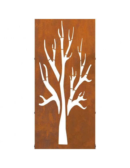Rastrelliera per Legna da Ardere 40x30x80 cm in Acciaio Corten