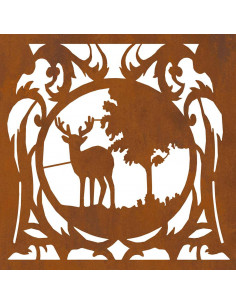 Rastrelliera per Legna da Ardere 40x40x40 cm in Acciaio Corten