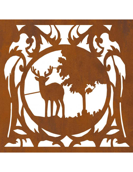 Rastrelliera per Legna da Ardere 40x40x40 cm in Acciaio Corten