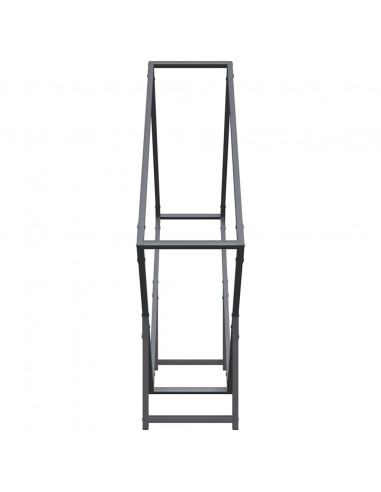 Rastrelliera per Legna da Ardere Antracite 100x25x100 cm
