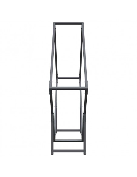 Rastrelliera per Legna da Ardere Antracite 100x25x100 cm