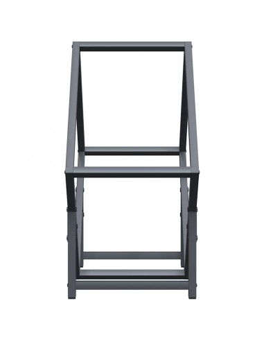Rastrelliera per Legna da Ardere Antracite 50x25x50 cm