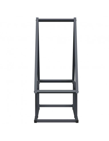 Rastrelliera per Legna da Ardere Antracite 50x25x60 cm