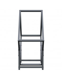 Rastrelliera per Legna da Ardere Antracite 60x25x60 cm