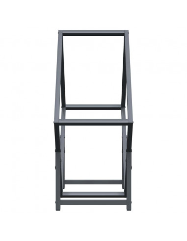 Rastrelliera per Legna da Ardere Antracite 60x25x60 cm