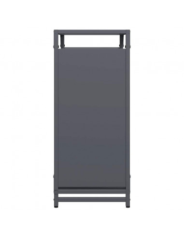 Rastrelliera per Legna da Ardere Antracite 60x28x65 cm