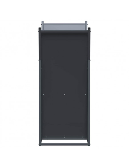 Rastrelliera per Legna da Ardere Antracite 69,5x35x81 cm