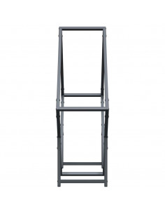 Rastrelliera per Legna da Ardere Antracite 80x25x80 cm