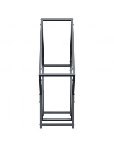 Rastrelliera per Legna da Ardere Antracite 80x25x80 cm