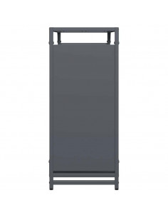 Rastrelliera per Legna da Ardere Antracite 90x28x65 cm