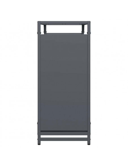 Rastrelliera per Legna da Ardere Antracite 90x28x65 cm