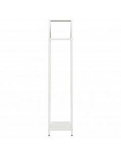 Rastrelliera per Legna da Ardere Bianca 40x25x120 cm