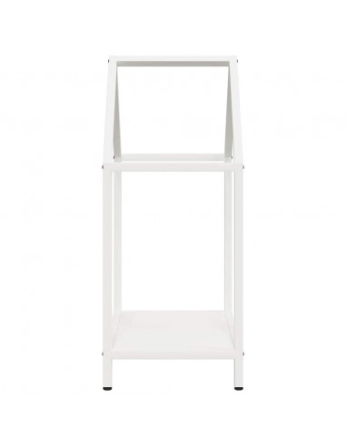 Rastrelliera per Legna da Ardere Bianca 40x25x60 cm