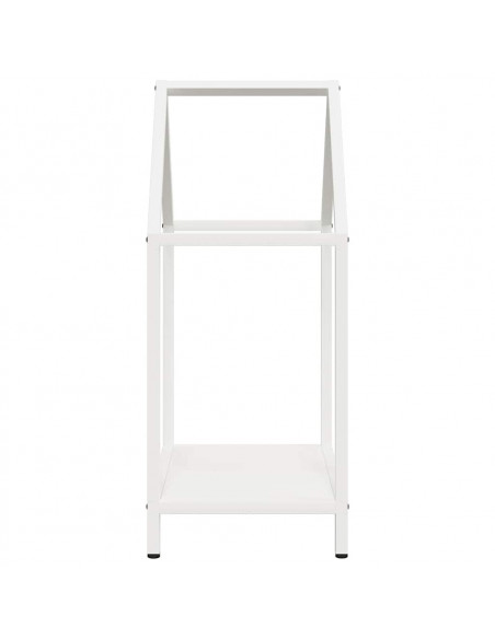 Rastrelliera per Legna da Ardere Bianca 40x25x60 cm